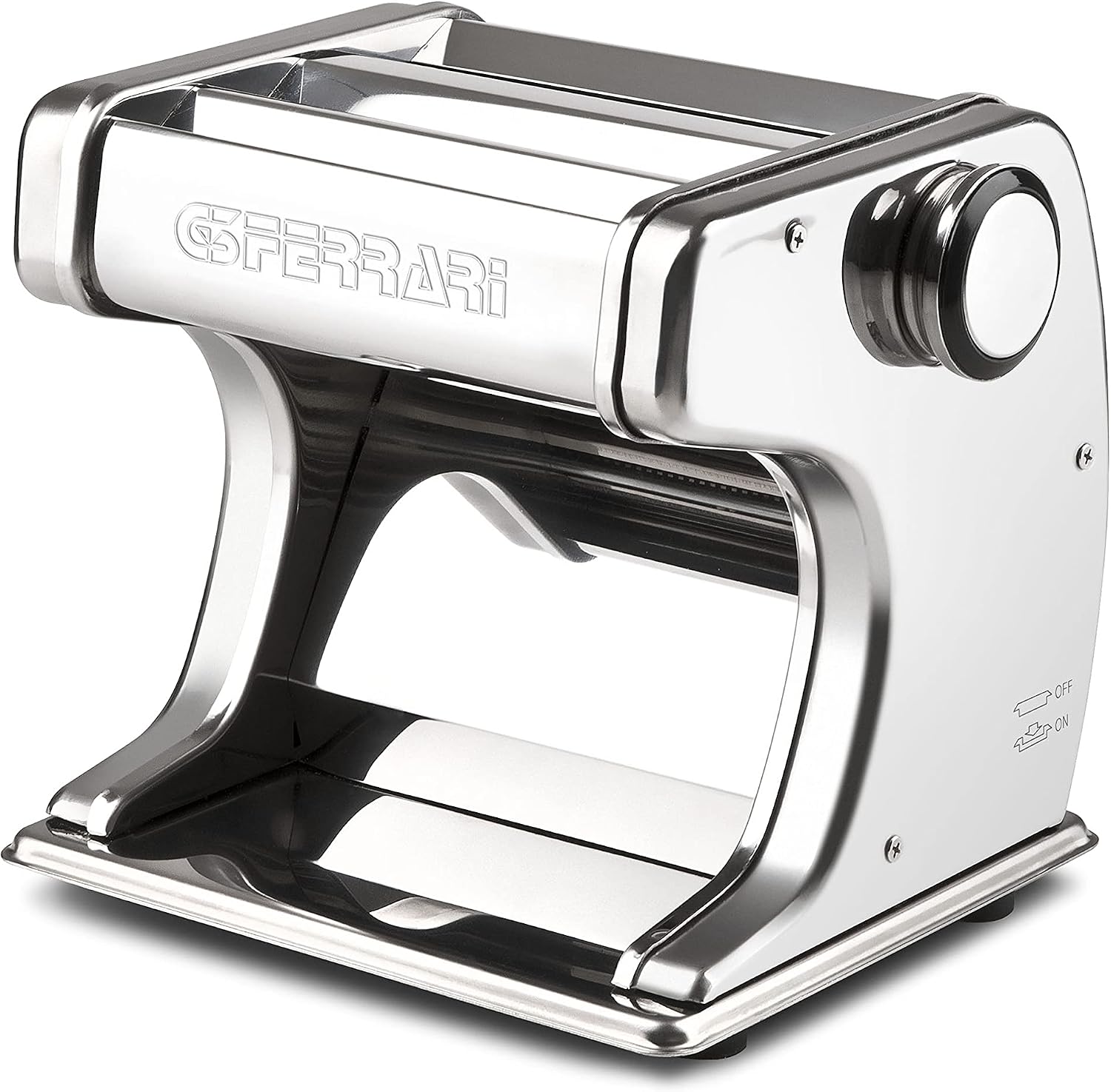 Sfogliatrici, Sfoglia Prof Macchina per la Pasta Motorizzata, 70 W, Rulli 18 cm, 3 formati di pasta, Corpo e rulli in Acciaio Inox, G3 Ferrari G20125