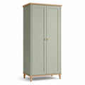 Armadio in MDF verde con gambe in legno massello