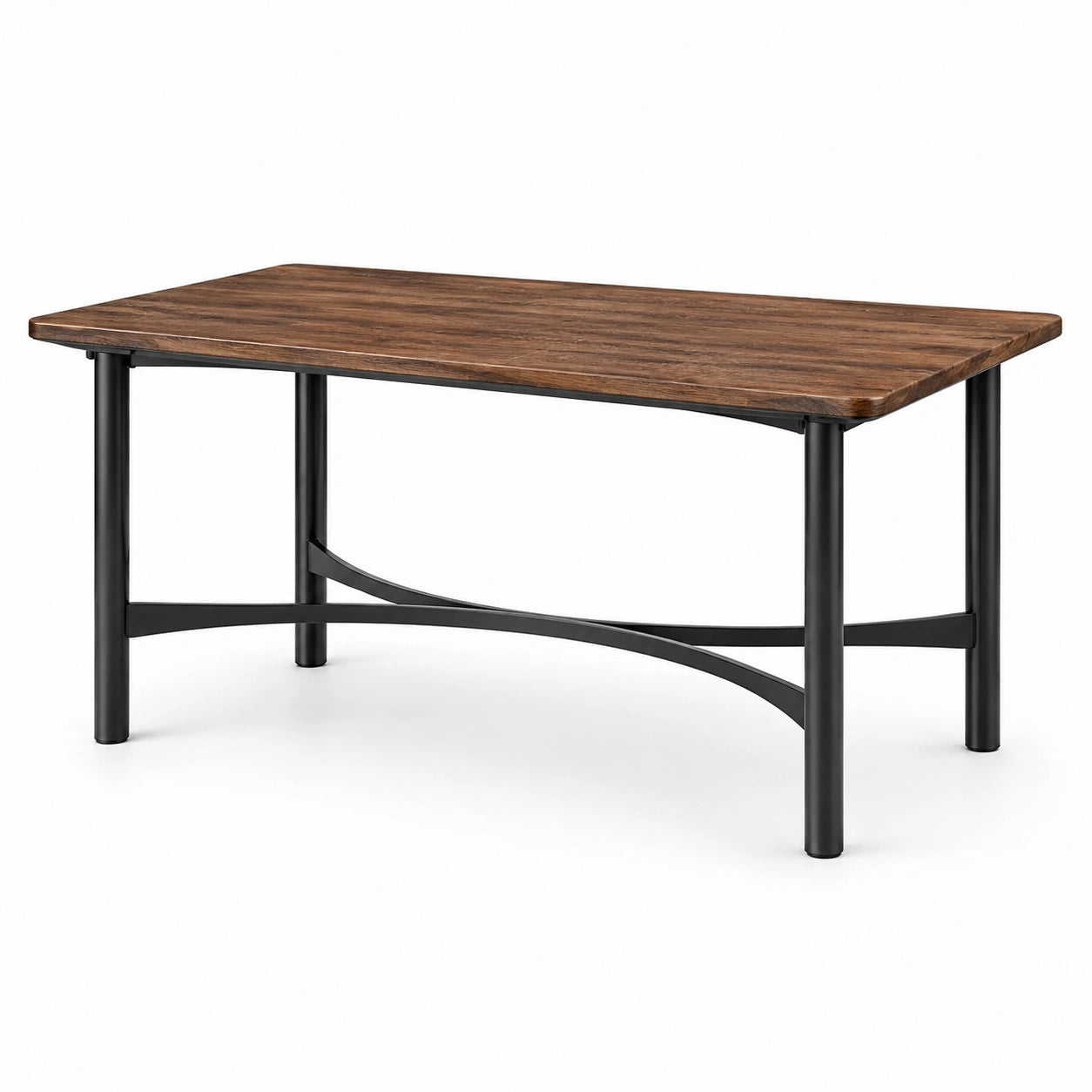 Tavolo da pranzo in legno e metallo marrone 150x90x75 cm