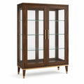 Vetrina in legno con porte in vetro temperato