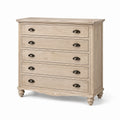 Cassettiera in legno di rovere con 5 cassetti