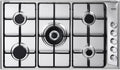 Piano cottura, De Longhi DLI 59 DD - Fornello a gas, 90 cm, in acciaio INOX