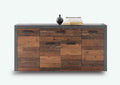 Set soggiorno, AVANTI TRENDSTORE, old style scuro moderno e industriale per salotti LAP 180x93x38 cm. (Cassettiera)