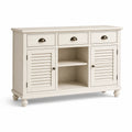 Credenza in legno con cassetti e ante bianca