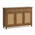 Credenza in Legno e Rattan