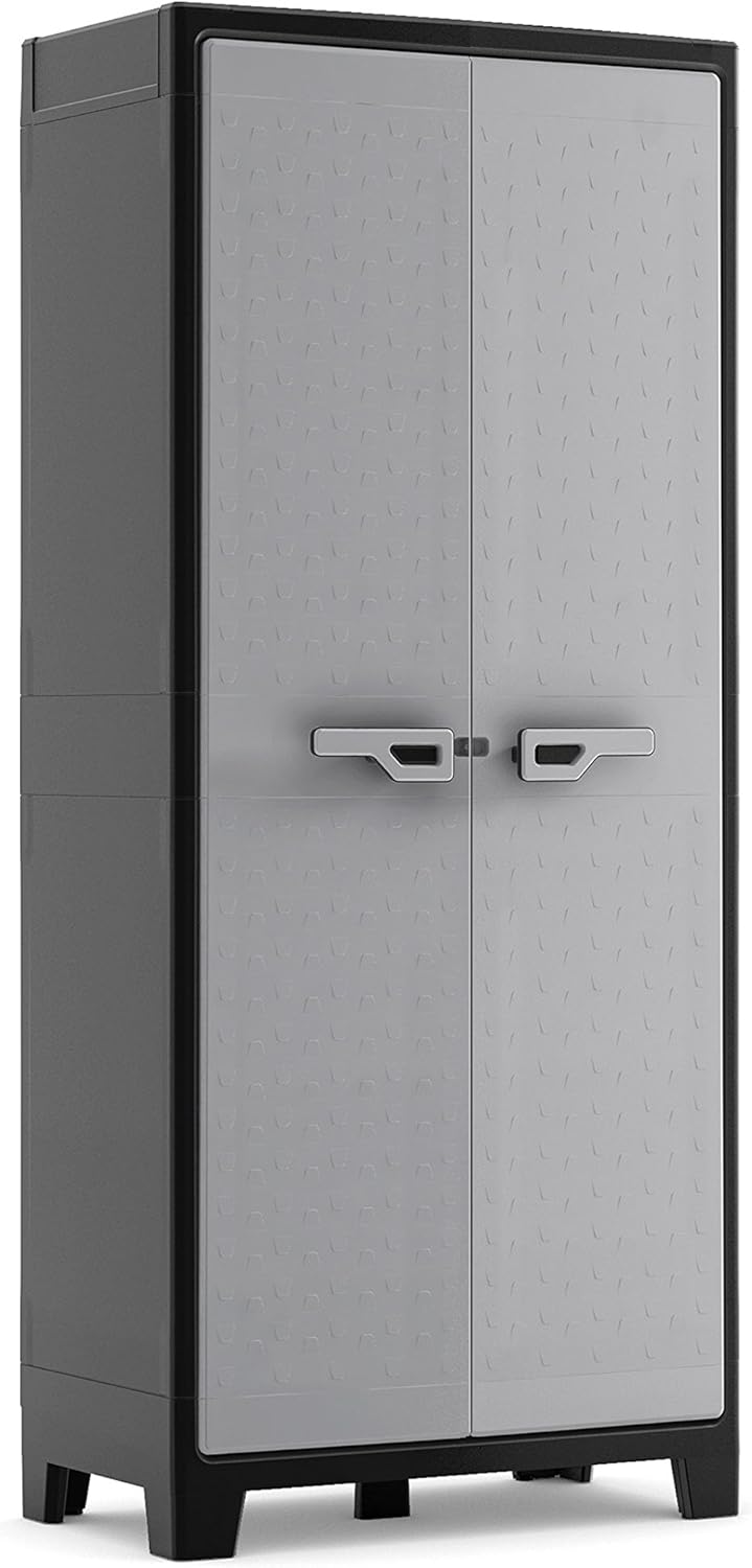 Armadio, 80 x 44 x 182 cm, da interno ed esterno, Alto Titan con Ripiani Regolabili, Keter
