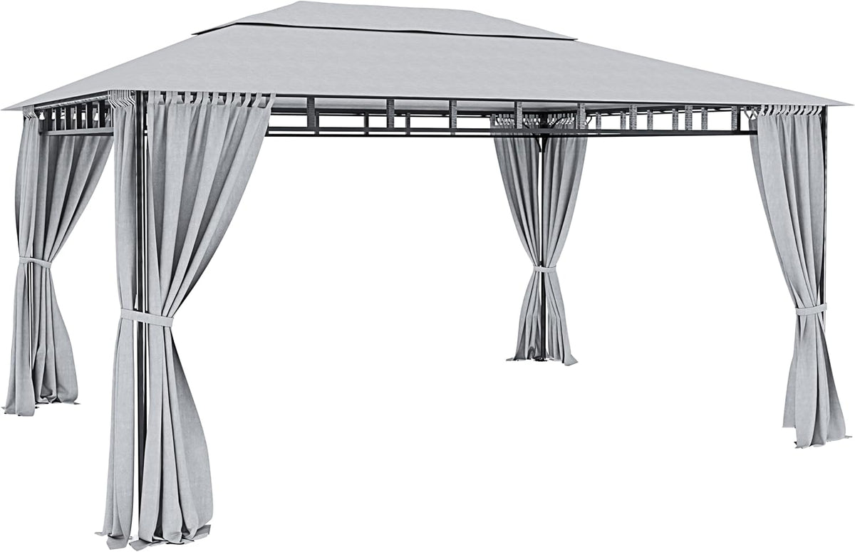 Tende per eventi e tendoni, Bricozone, m2 Per Esterno Giardino Piscina Fiere Ombreggiante Privacy 3x4M (Grigio)