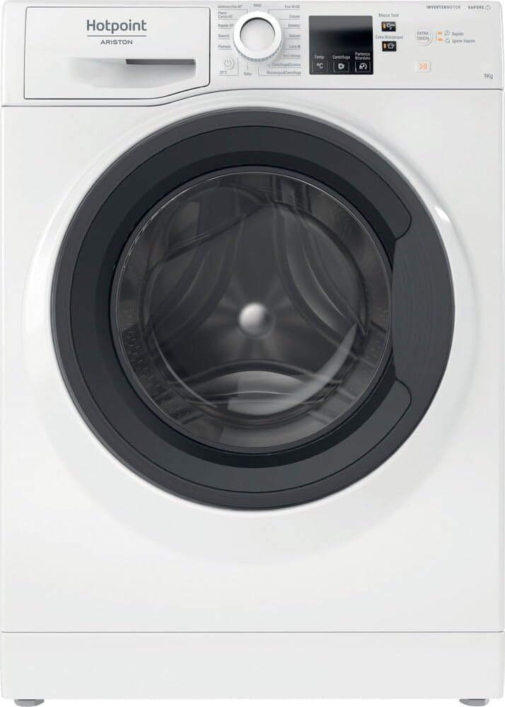 Hotpoint ARISTON NF97WK Lavatrice, Carica Frontale 1400 Giri, 16 Programmi, IT Libera Installazione, Funzione Vapore, Inverter, Classe Energetica A