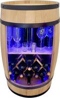 weeco Porta bottiglie da vino, Porta vino, Casa bar, Botte Di whisky Grappa 80 cm, Portabottiglie per whiskybar, regalo per uomo