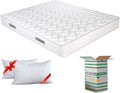 EVERGREENWEB MATERASSI & BEDS Materassi, Ortopedico, Rivestimento Bianco MASSAGGIANTE Antiacaro per Reti e Letti Matrimoniali