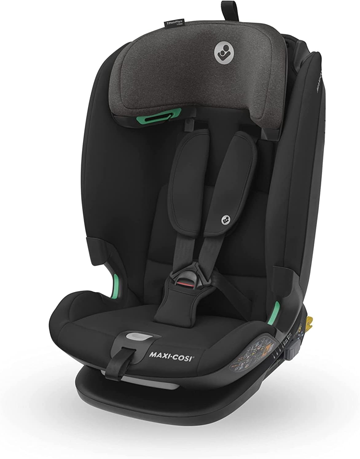 Maxi-Cosi R129 Seggiolini auto, Titan Plus i-Size, Regolabile in Altezza, Side Impact Protection G-CELL, Authentic Black, Reclinabile in 4 Posizioni