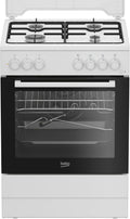 Cucine a libera installazione, Bianco, Cucina a gas con forno elettrico, Classe energetica A, Beko FBST62110ST