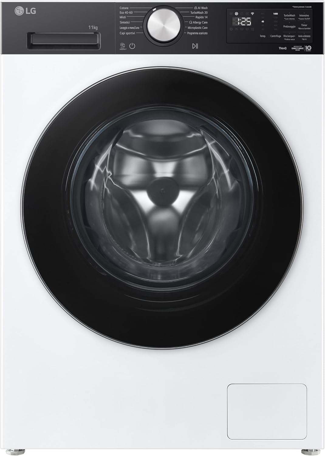 LG F4NX5011TKC Lavatrice, Intelligente 11 kg Classe A-40%