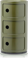 Contenitori e cestini, Verde, Componibili Contenitore 3 Elementi, ABS, Base Tonda, Kartell