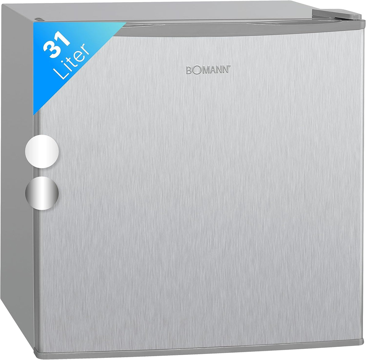 Bomann Mini congelatori, Congelatore piccolo con ripiano a griglia, Freezerbox 31 L, Mini congelatore con marcatura a 4 stelle, GB 341.1 inox
