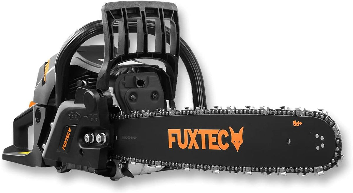 Fuxtec KS262-61 Motosega, a scoppio, 5cc Easy-Start con barra da 50 cm (20') e protezione - motore potente da 2,4 kW - miscela benzina