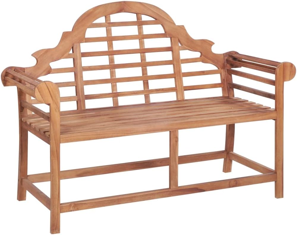 vidaXL Panche, Panca da Giardino 127x58,5x92,5 cm in Legno Massello di Teak