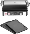 Bistecchiere, Nero, MultiGrill 9 Pro CG 9140, Griglia Elettrica con 2 Termostati Indipendenti, 3 Posizioni di Cottura, 2200 W, Braun