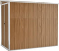 vidaXL Casetta da giardino, Capanno Giardino a Parete Marrone 118x194x178 cm Acciaio Zincato