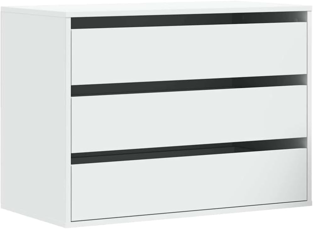 Cassettiere, armadietto con cassetti, Mobile con cassetti, portaoggetti con cassetti, Cassettiera Bianca 80x41x58 cm in Legno Multistrato, vidaXL