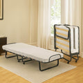 Letti, Brandina con Rete 12 doghe, 100% Made in Italy, 80x190h37 cm, Letto Pieghevole Deva, no salvaspazio, Bianco, Materasso Incluso, Talamo Italia