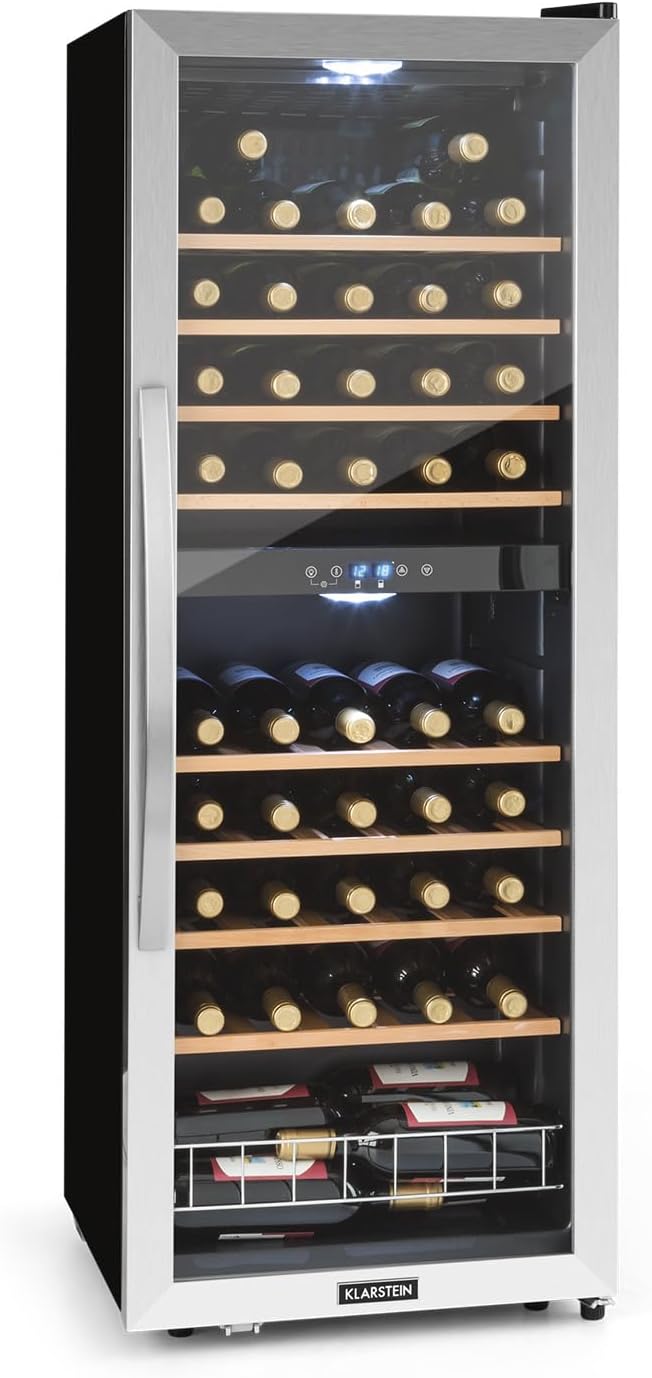Cantine indipendenti, 5-18°C, Cantinetta Vino, Esterni, Frigo Bar Cantina Vino con Vetrina, Mini Bar con Protezione UV, Frigo Vino Touch, KLARSTEIN