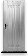 Porte a soffietto, Briconess.com, Porta Reversibile Multiuso per Cantina in Acciaio zincato con Maniglia - 80x200 cm
