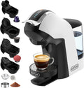 Macchina da caffè, 5 in 1, 19 bar, ESE Pads (44 mm), serbatoio acqua da 1 L, 3 temperature, 7 quantità di acqua, Dolce Gusto, caffè in polvere, KOTLIE