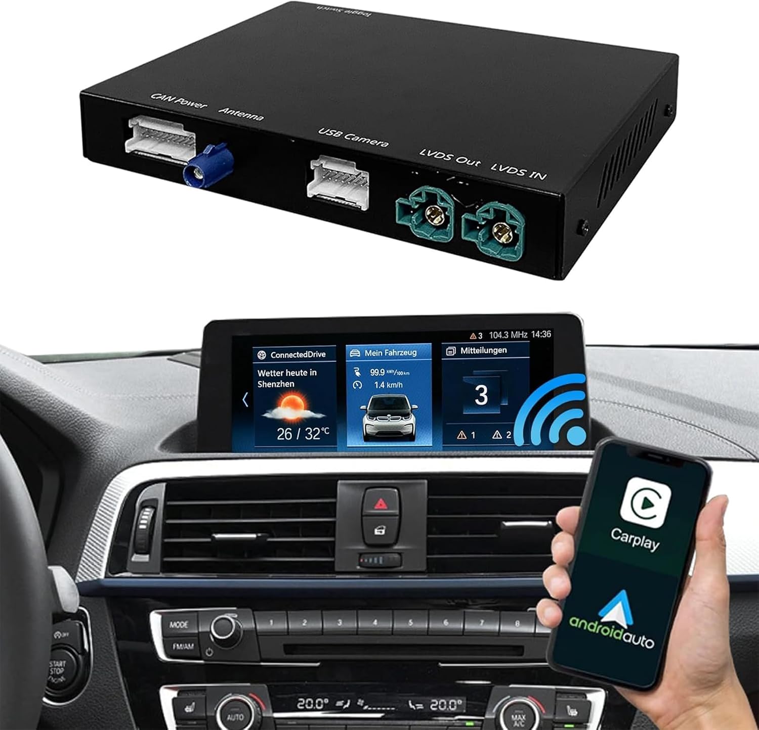 Road Top ID5 Autoradio, X6 2017-2020 anno, supporta Carplay, Mirrorlink, per BMW 1, Android Auto