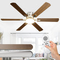 Ventilatori da soffitto con lampada, Airwit, Silenzioso Ventilatore da Soffitto con Telecomando e Reversible DC Motore