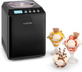 KLARSTEIN Macchine del gelato, 250 Watt, Capacità: 2,5 Litri, Funzione di Raffreddamento, Timer, Display LED, Facile da Pulire, Cucchiaio, Nero