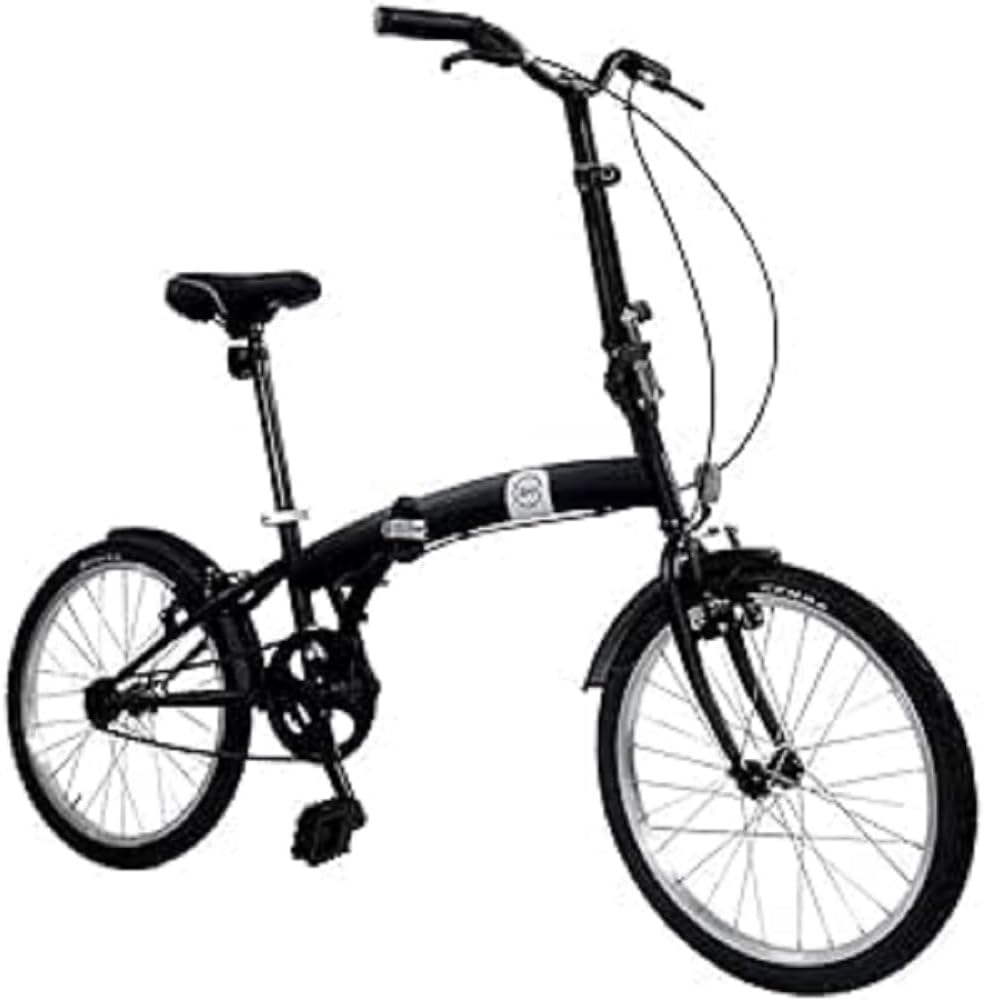 Bici pieghevoli, B4C, Bici Pieghevole Ruote 20' Nero Opaco Dimensioni Chiusa 65x82,5x35 cm