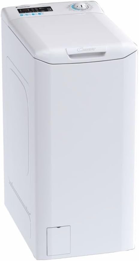 CANDY 27T2-11 Lavatrice, Smart CSTG, a carica dall'alto, Classe D, Partenza Ritardata, Apertura Gentle Touch, 1200 giri, 16 programmi, Bianco