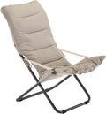 Lettino prendisole, Fiesta Soft - Sdraio Anatomica Regolabile Da Esterno - Telaio Acciaio Verniciato Antracite, Tela Olefine Bianco Beige, fiam