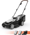 Tosaerba, Altezza Regolabile 25-75 mm, Sacco 40 L, a Batteria 43 cm, per Prati Fino a 500m2 (Motore senza spazzole), LiTHELi U20