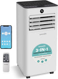 Condizionatore portatile, Climatizzatore Portatile WiFi con Telecomando, 9000 BTU, Deumidificatore e Ventilatore, Ufficio e Scuola, SereneLife