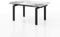 Tavoli da sala da pranzo, Misure: 140-200 x 90 x h.76 cm, basamento acciaio Nero opaco, Emporio Arredo Milano