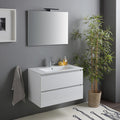 Kiamami Valentina Mobiletti con lavabo, specchio con lampada, Benaco