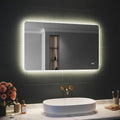 Specchi da parete, Specchio Luminoso da Bagno con Dimmer, Anti-appannamento, Funzione Memoria, Orizzontale, Verticale, SIRHONA 3000K-6500K
