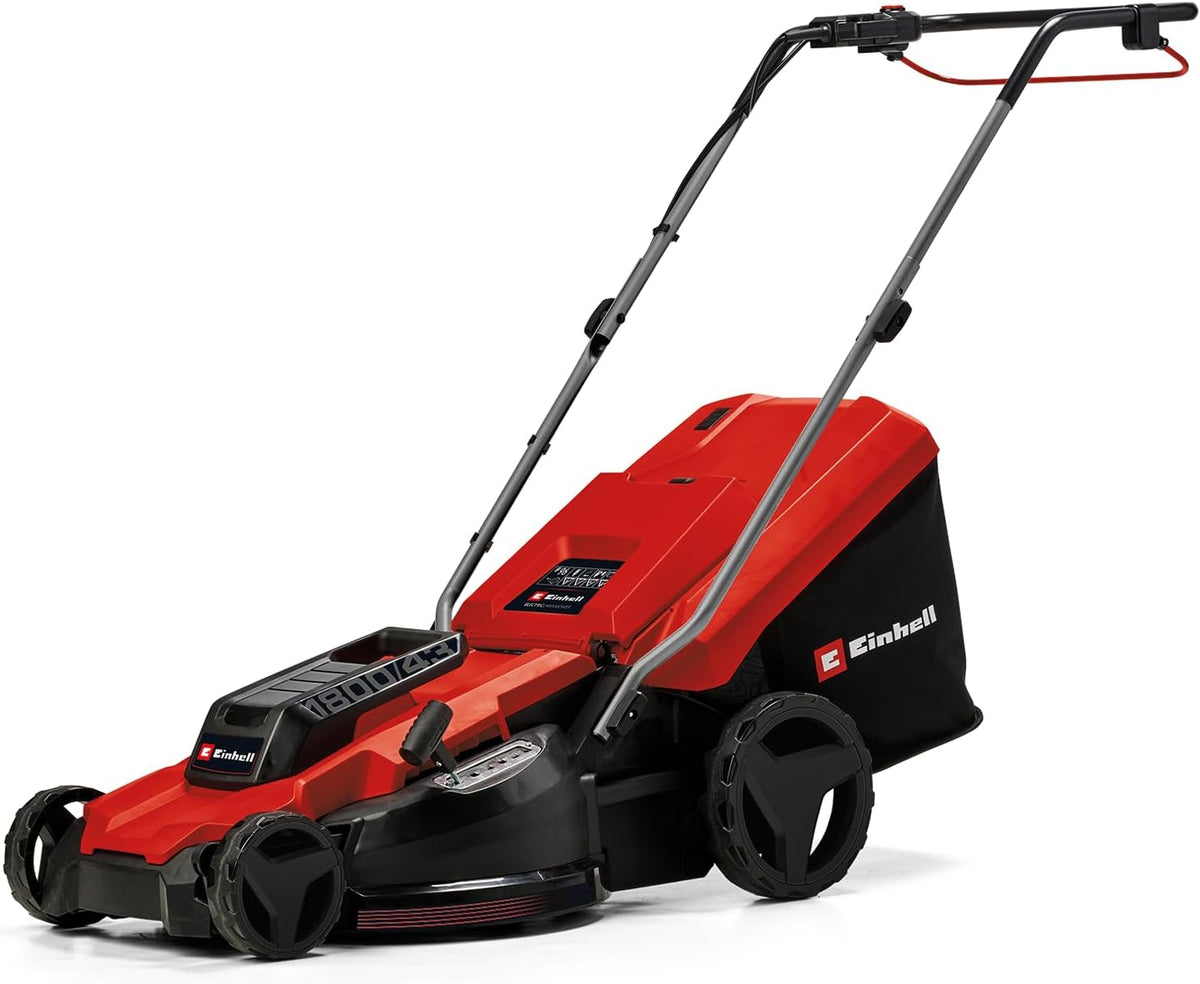 Tagliaerba a trazione, tosaerba elettrico GC-EM 1800, larghezza di taglio 43 cm, fino a 800 m2, cesto raccoglierba da 50 L, Einhell