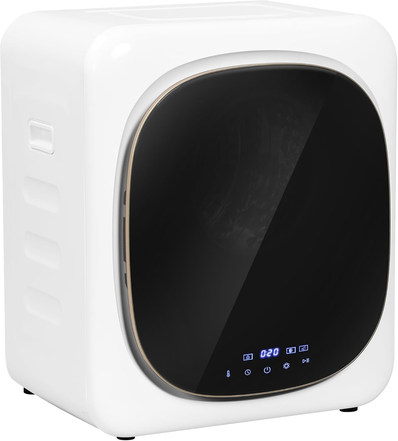 Asciugatrice, 6 Programmi, Mini Portatile 4 kg, Compatta 800 W, Fino 60°C, Display Touch, Carica Frontale, Impilabile, Parete, Autoportante, HOMCOM