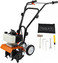 Generico 52CC Motozappe, Motozappa a Scoppio, Motore, Larghezza di Lavoro 30 cm, Profondità 15 cm, Zappa per Terreno, Kit Attrezzi Incluso