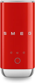 Smeg MFF02RDEU Frullini montalatte automatici, Frusta Removibile, Montalatte Elettrico, Rivestimento Ceramico Antiaderente, 3 Funzioni Bevanda, Rosso