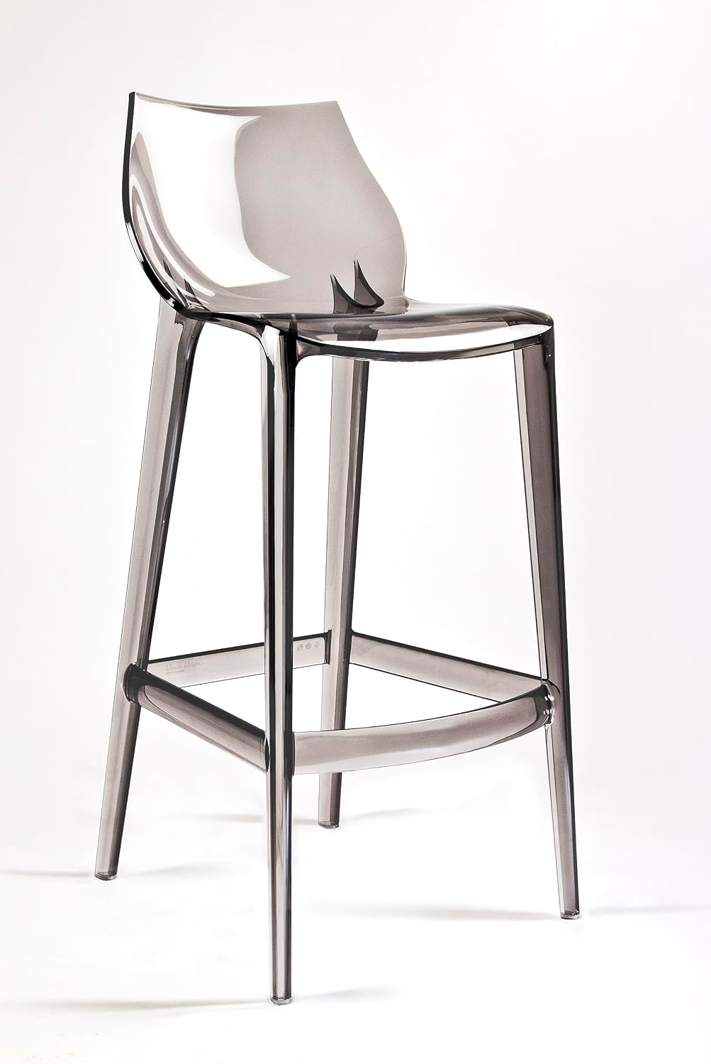 Mahi Mahi H66 Sgabelli, Sgabello trasparente cucina in policarbonato - - Set 2 pezzi Fumè