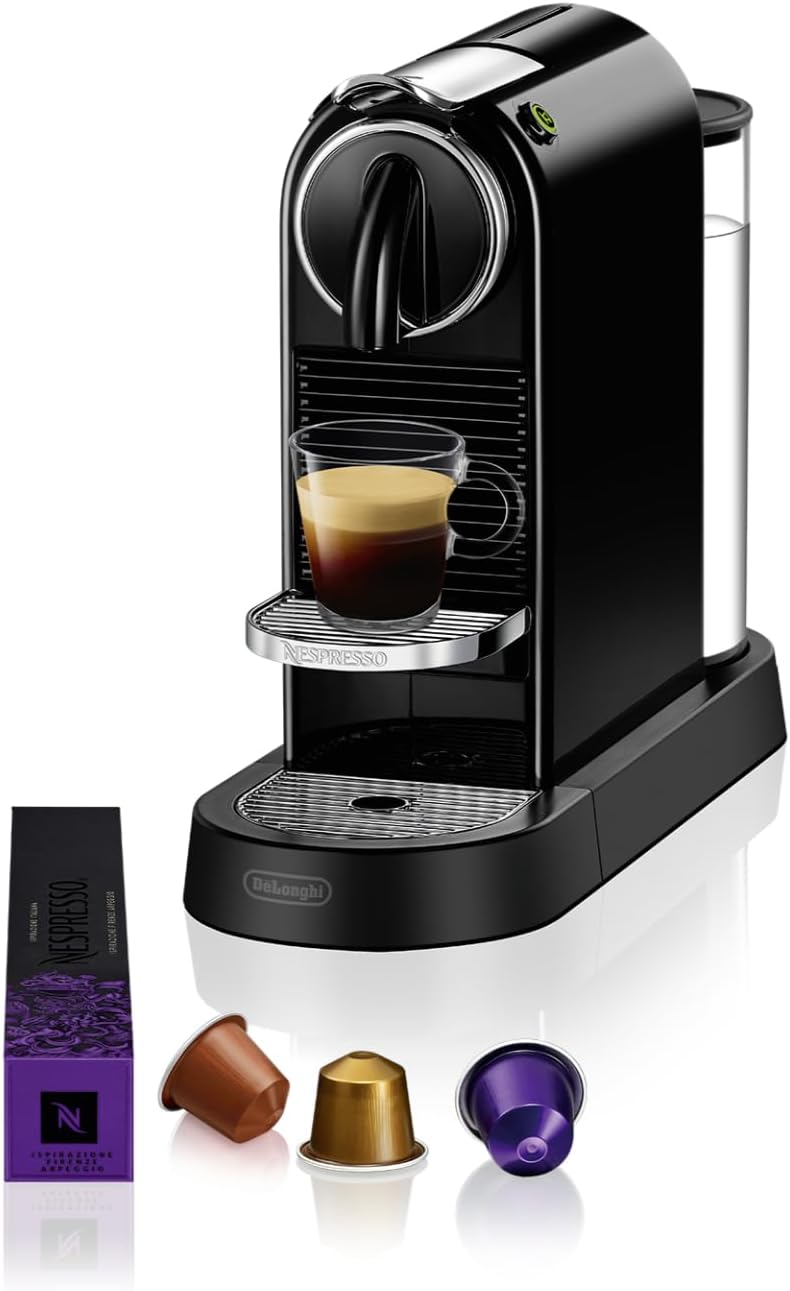 Macchina da caffè, Serbatoio acqua 1 L, Citiz.B, di De'Longhi, Sistema Capsule, Colore Limousine Black, Nespresso EN167